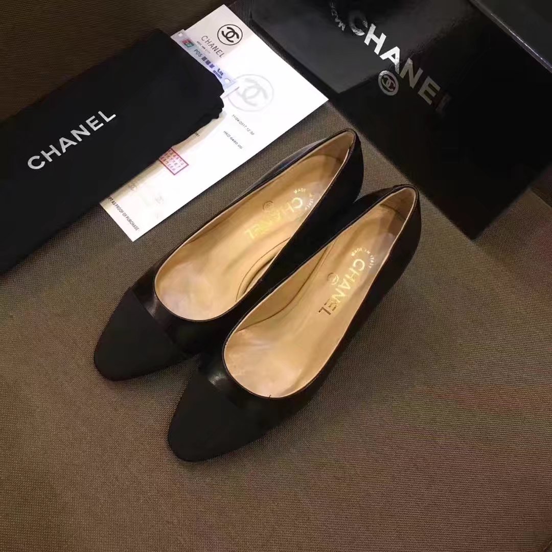 Chanel Pump Leather CH2146 Black Chanel Pump Leather CH2146 Black