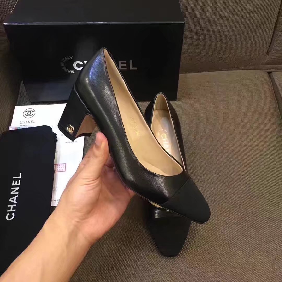 Chanel Pump Leather CH2146 Black Chanel Pump Leather CH2146 Black