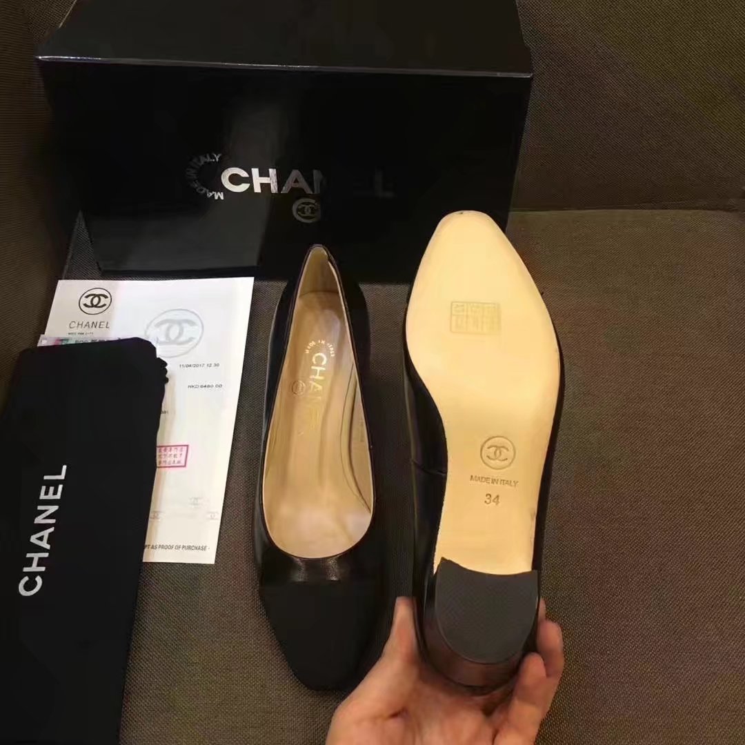 Chanel Pump Leather CH2146 Black Chanel Pump Leather CH2146 Black