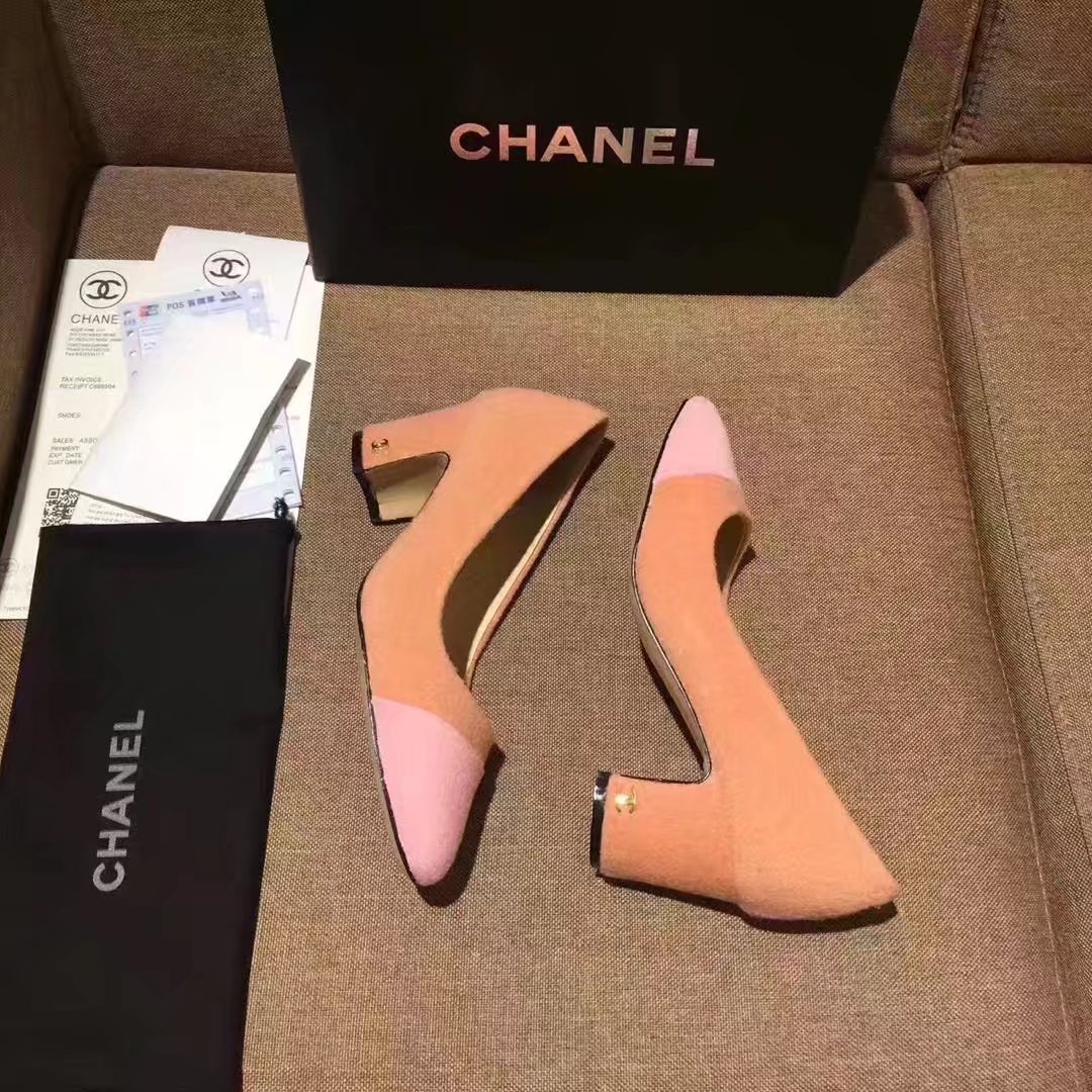 Chanel Pump Leather CH2146 Pink Chanel Pump Leather CH2146 Pink