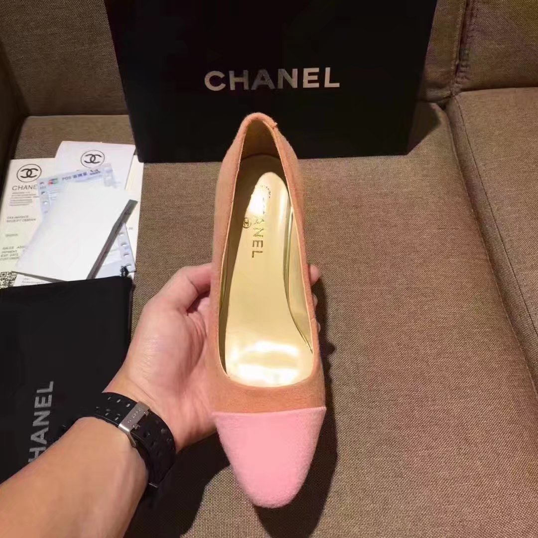 Chanel Pump Leather CH2146 Pink Chanel Pump Leather CH2146 Pink