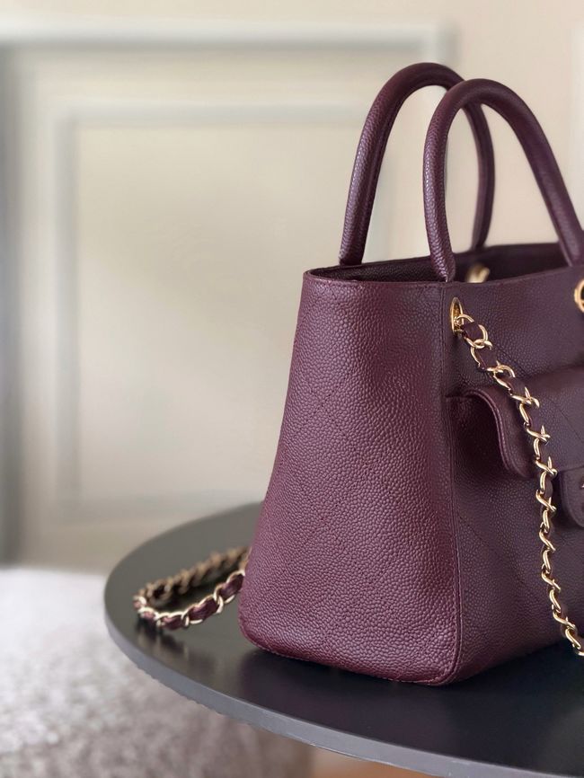 Chanel Small Shopping Bag AS6025 Burgundy Chanel Small Shopping Bag AS6025 Burgundy