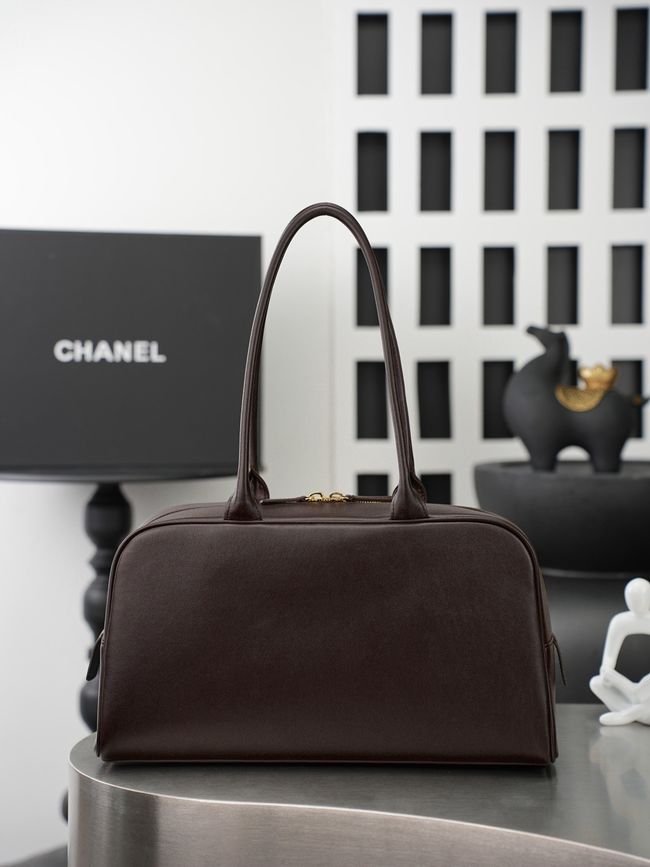 Chanel Large Bowling Bag AS6211 dark brown
