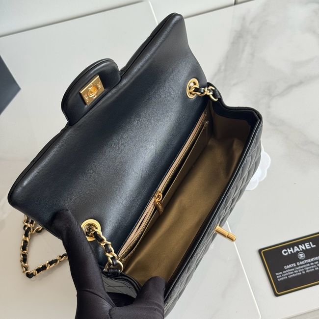Chanel SMALL FLAP BAG sheepskin AS1787 black