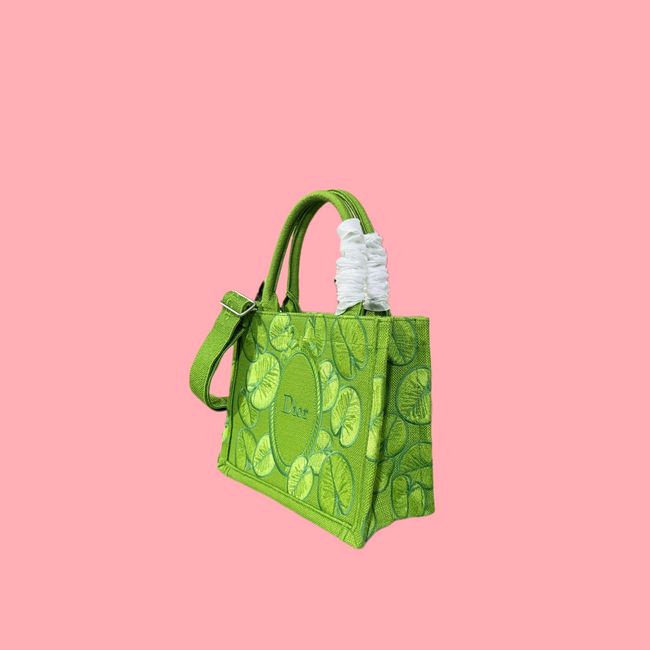 Small Dior Book Tote with Strap Embroidered M1404OE-13