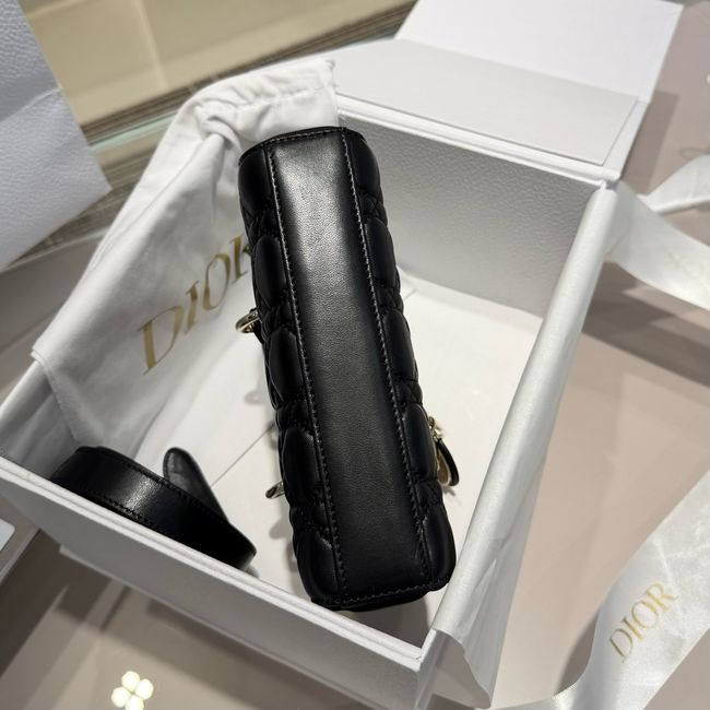 Dior Mini Lady D-Joy Bag Cannage Lambskin M0636O black