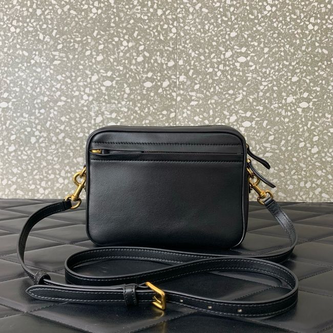 VALENTINO GARAVANI Loco Calf leather bag 0016 black&brown