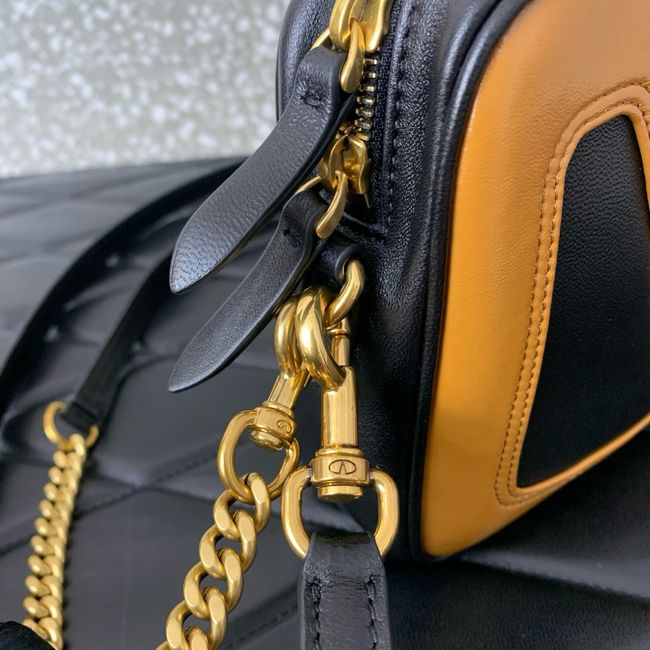 VALENTINO GARAVANI Loco Calf leather bag 0016 black&brown