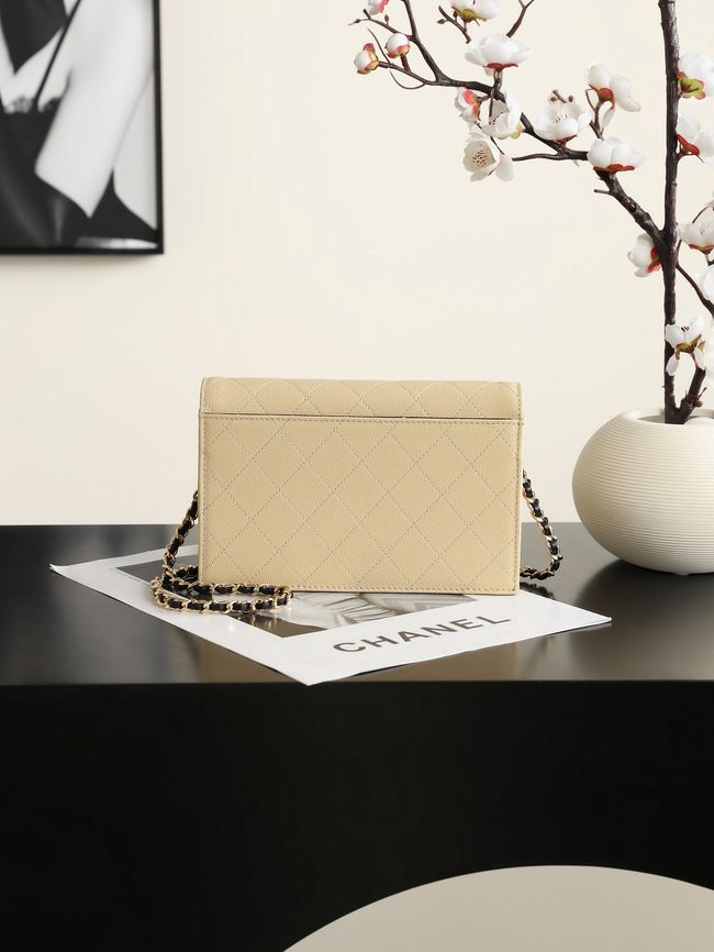 CHANEL Wallet on Chain AP5455 Beige & Black