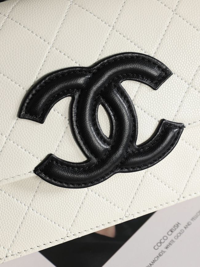 CHANEL Wallet on Chain AP5455 white&black