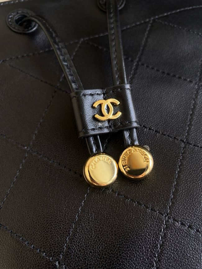Chanel Calfskin Bucket Bag AS6584 black
