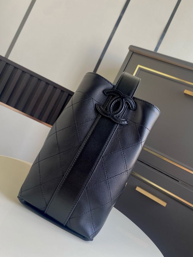 Chanel Calfskin Bucket Bag AS6584 black