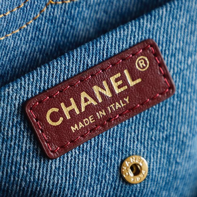 Chanel denim Flap bag 6627 blue