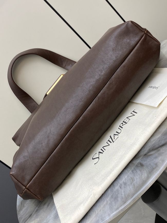 Yves Saint Laurent ICARE MAXI SHOPPING BAG 698651 dark brown