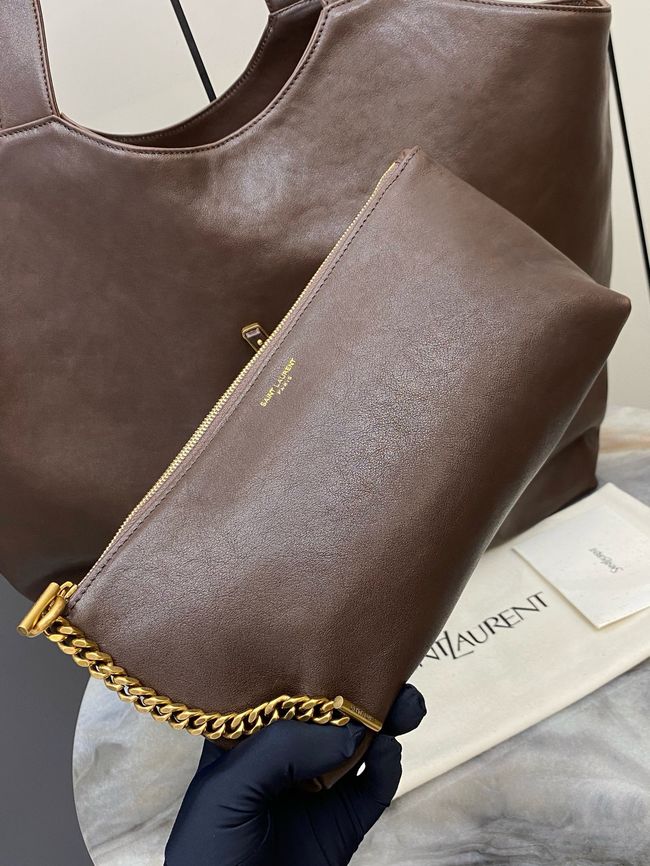 Yves Saint Laurent ICARE MAXI SHOPPING BAG 698651 dark brown