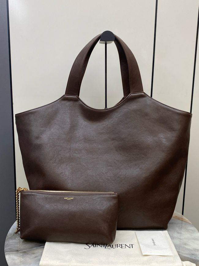 Yves Saint Laurent ICARE MAXI SHOPPING BAG 698651 dark brown