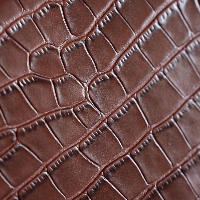 Chanel Crocodile Embossed Shopping Bag AS6428 dark brown