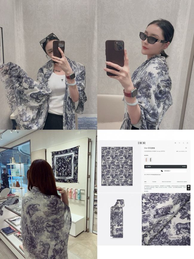 Dior Shawl Wool Silk and Cotton KY195