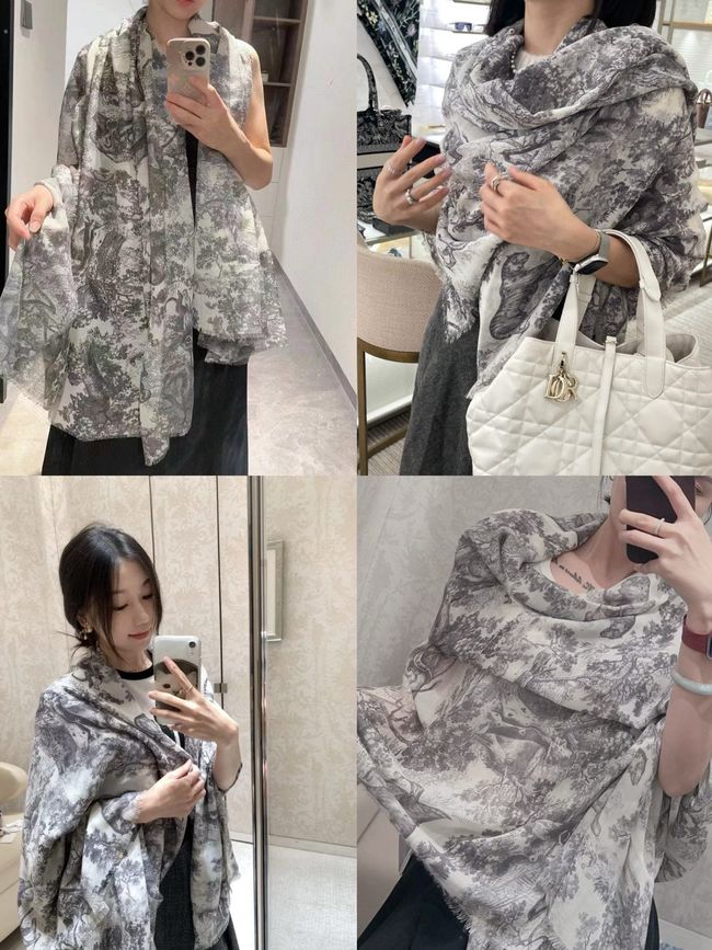 Dior Shawl Wool Silk and Cotton KY197