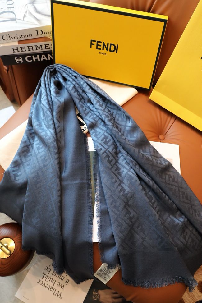 Fendi Shawl Wool Silk and Cotton 06388-2