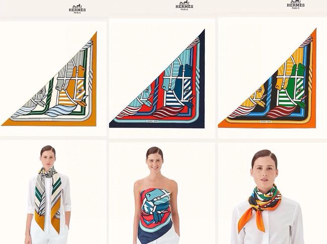 Hermes cashmere Triangular bandage H36117-1