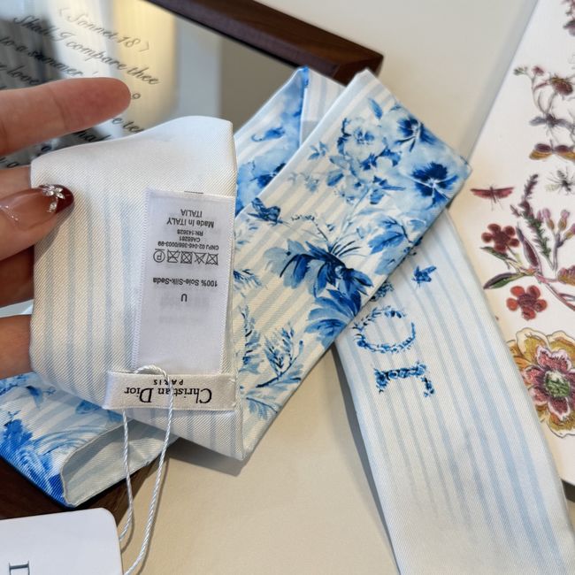 Dior Printed silk twill ribbon KY211-1