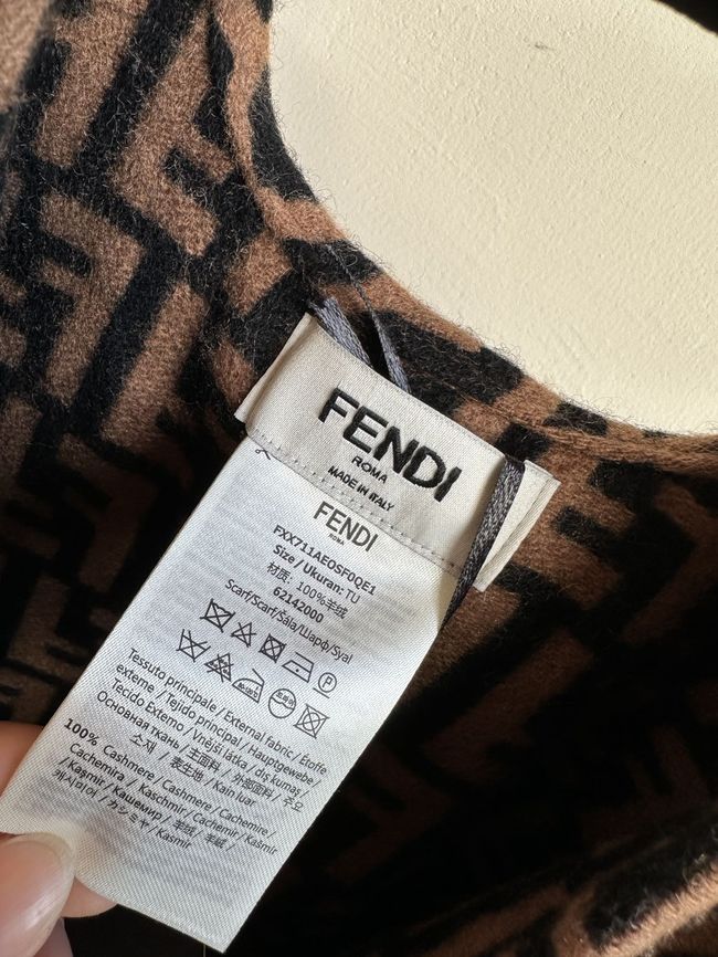 Fendi Shawl Wool Silk and Cotton 06389-1