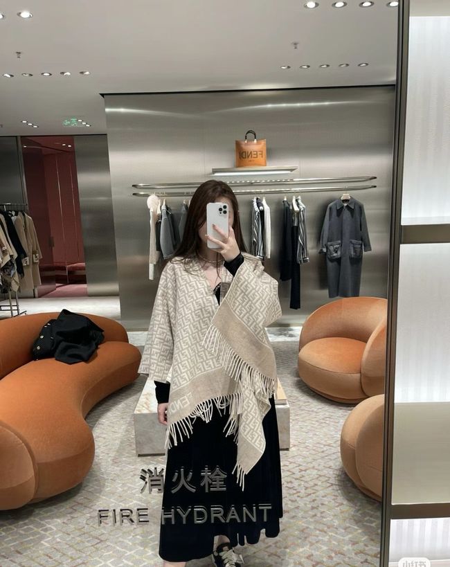 Fendi Shawl Wool Silk and Cotton 06389-2