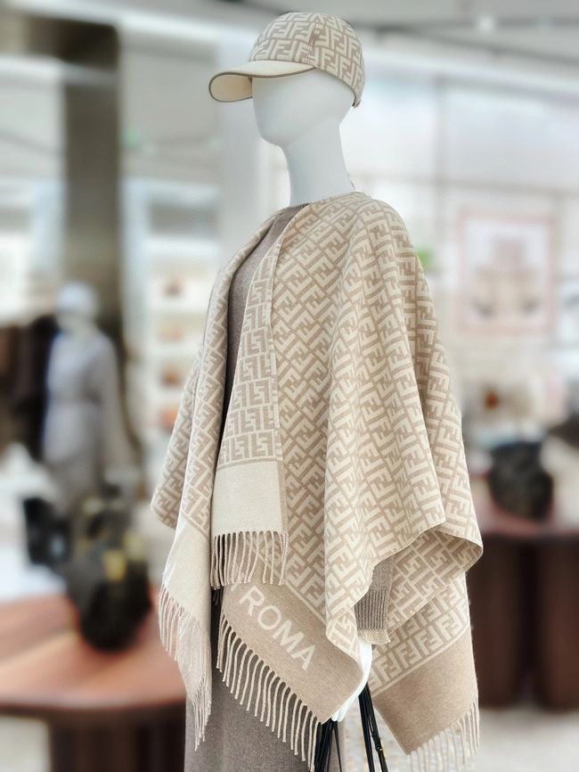 Fendi Shawl Wool Silk and Cotton 06389-2