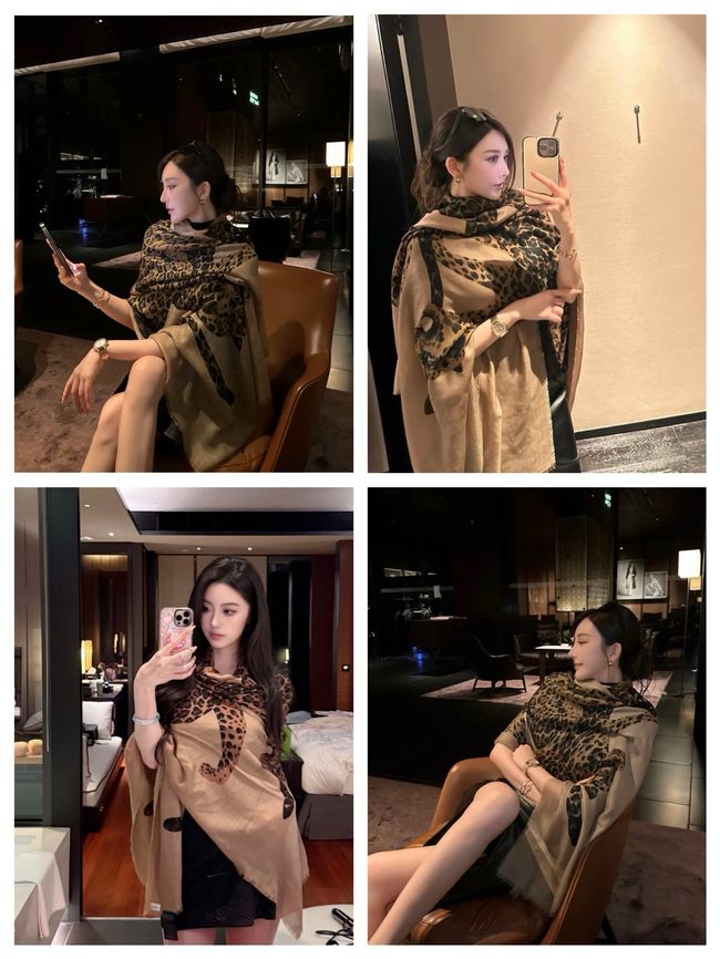 YSL Shawl Wool Silk and Cotton 873734-1