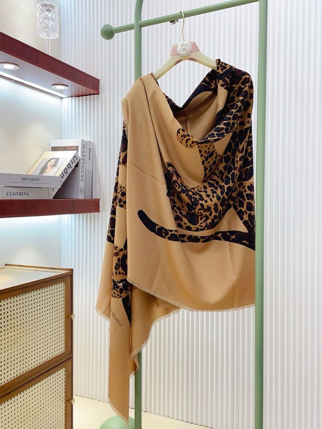 YSL Shawl Wool Silk and Cotton 873734-1