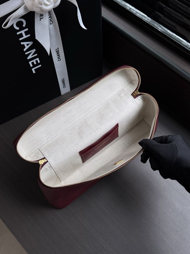Chanel Large Vanity with chain AS6473 Burgundy
