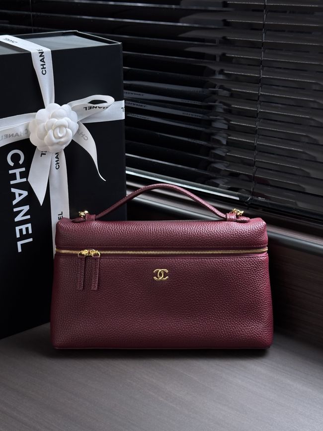 Chanel Large Vanity with chain AS6473 Burgundy