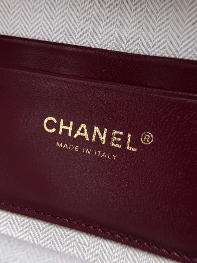 Chanel Large Vanity with chain AS6473 Burgundy