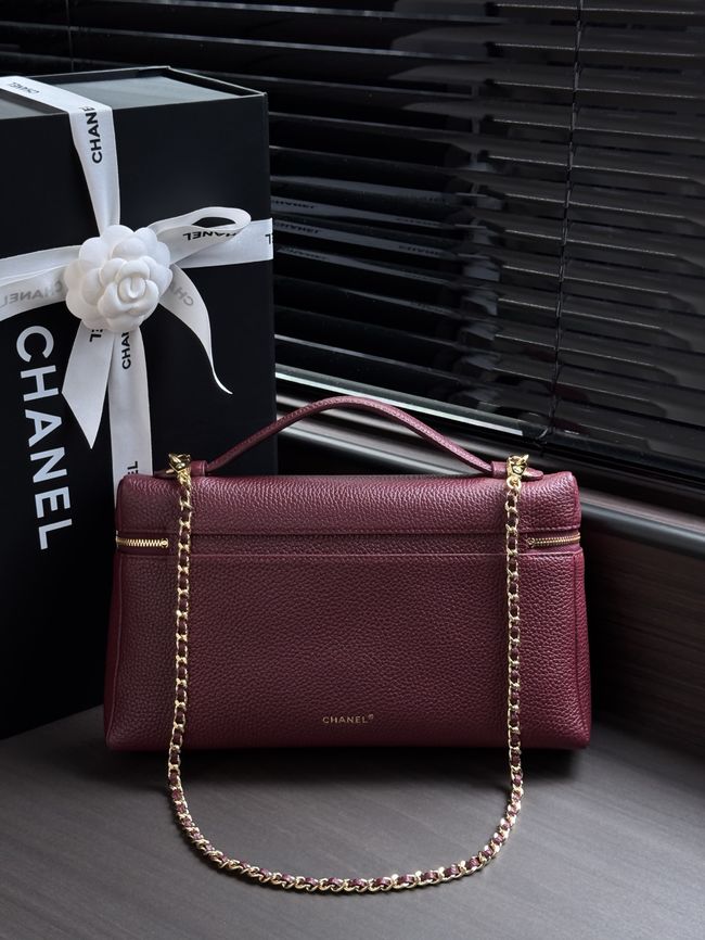 Chanel Large Vanity with chain AS6473 Burgundy