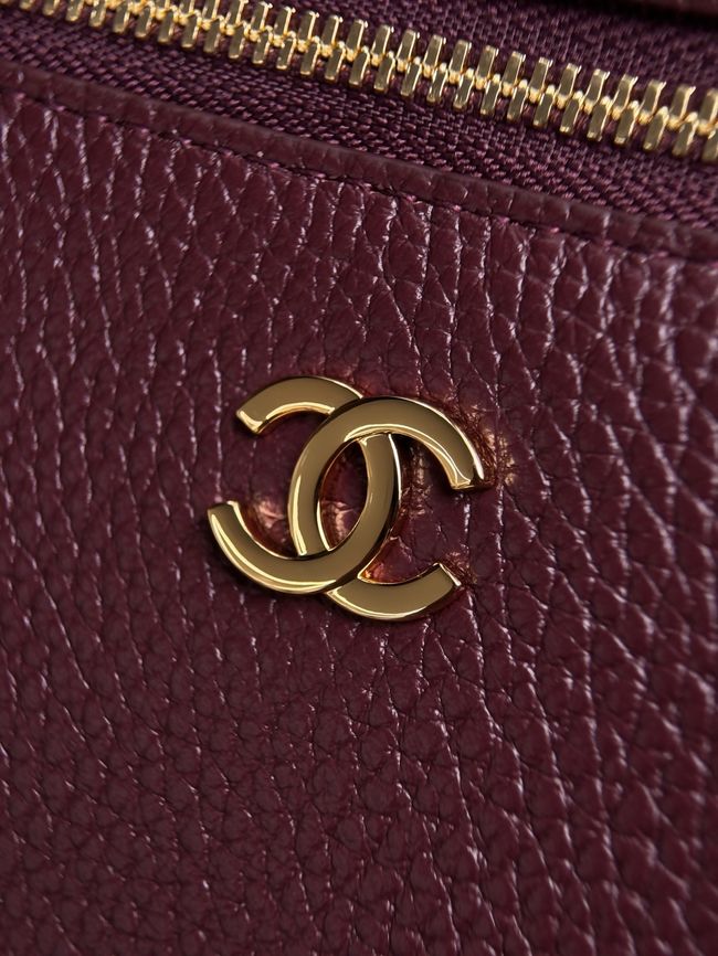 Chanel Large Vanity with chain AS6473 Burgundy