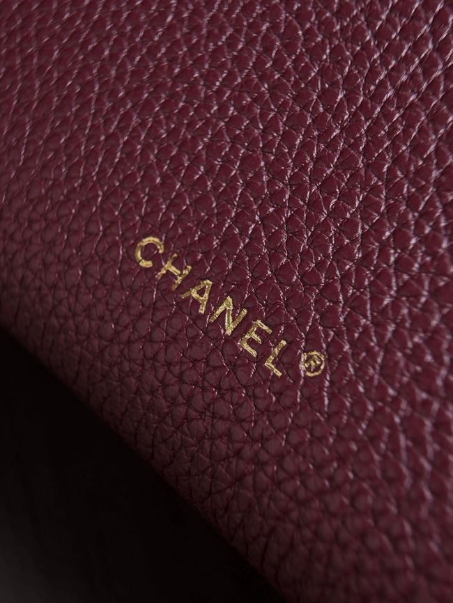 Chanel Large Vanity with chain AS6473 Burgundy
