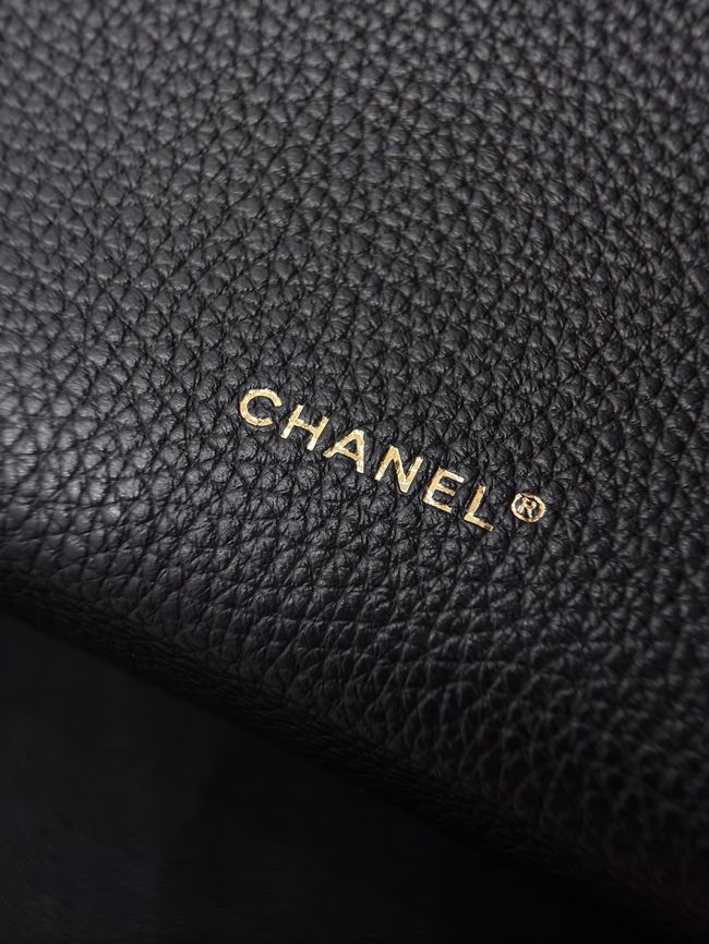 Chanel Large Vanity with chain AS6473 black