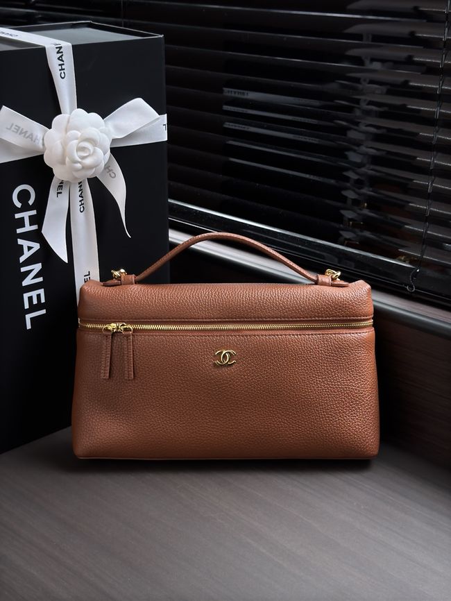 Chanel Large Vanity with chain AS6473 camel