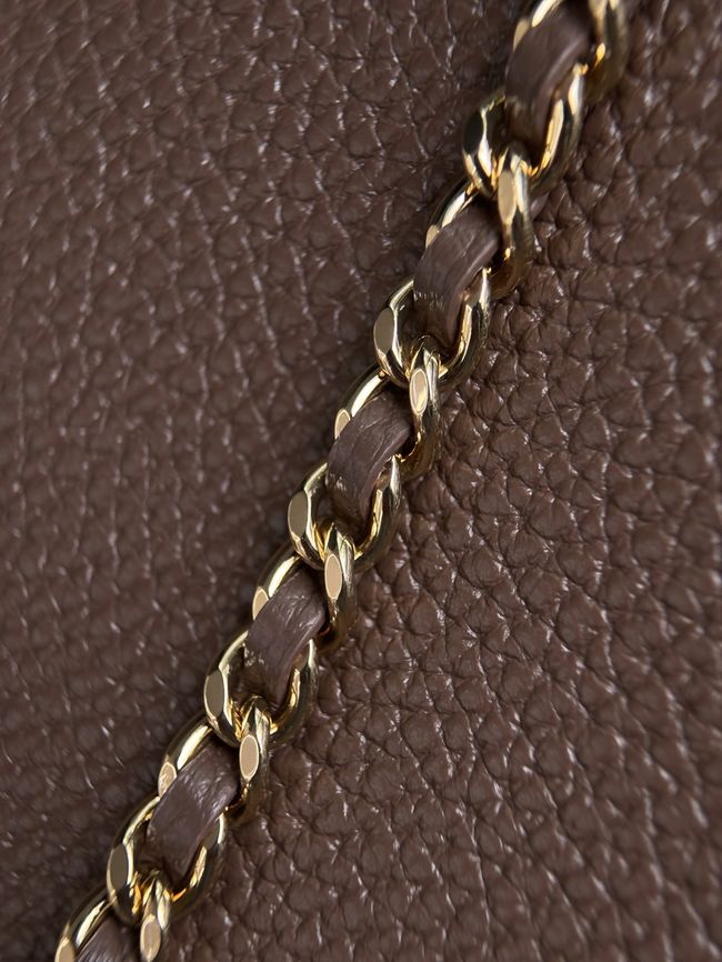 Chanel Large Vanity with chain AS6473 dark brown