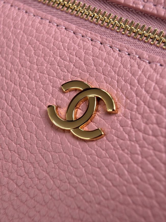 Chanel Large Vanity with chain AS6473 pink