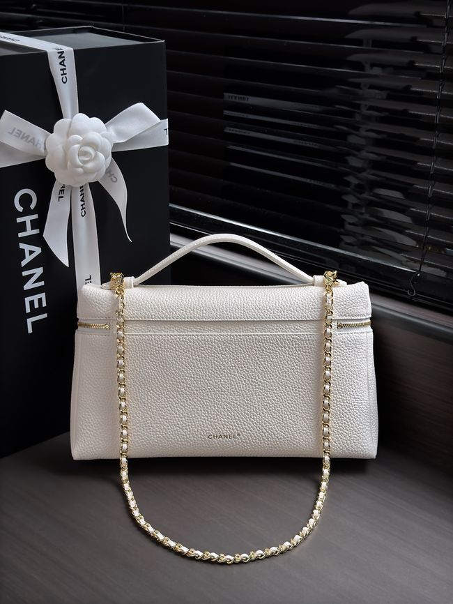 Chanel Large Vanity with chain AS6473 white