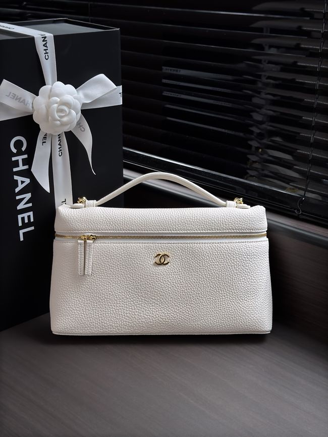 Chanel Large Vanity with chain AS6473 white