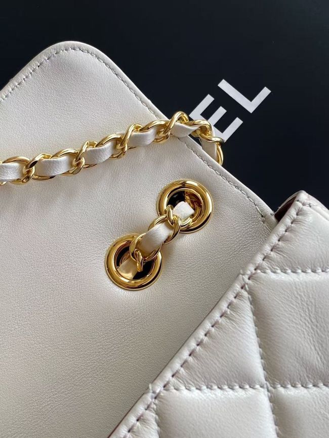 Chanel Small Flap Bag Lambskin AS6430 white