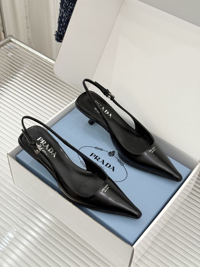 Prada Brushed leather slingback pumps 1I659O-1