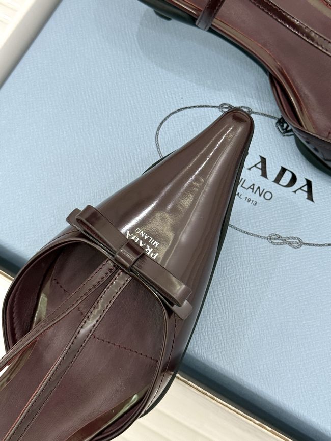 Prada Brushed leather slingback pumps 1I701O-1