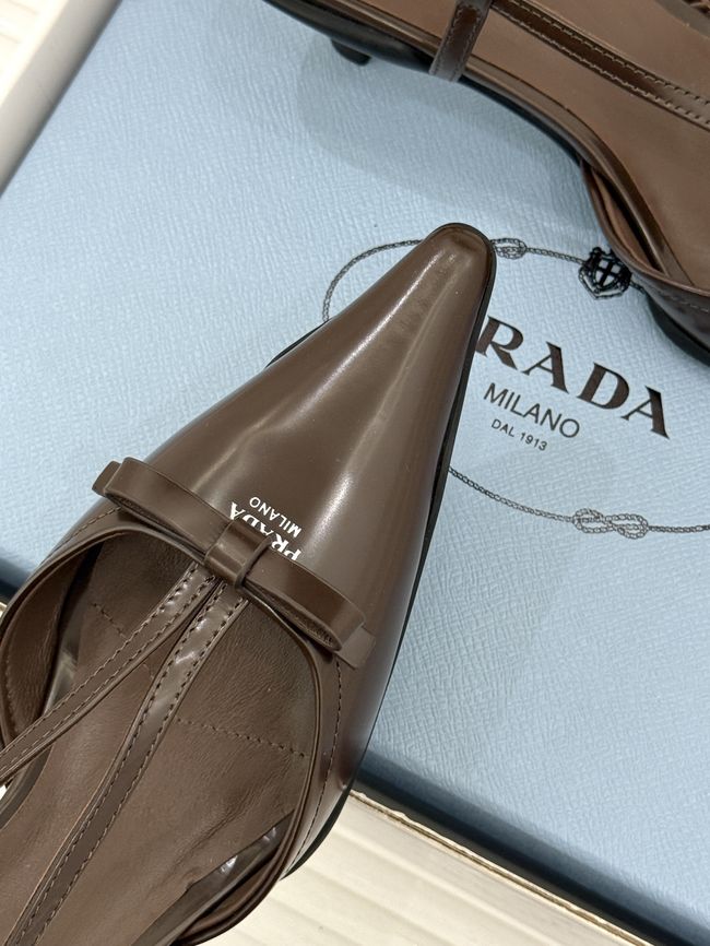 Prada Brushed leather slingback pumps 1I701O-7