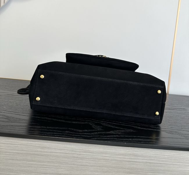 Chanel Shopping Bag Suede AS6483 black