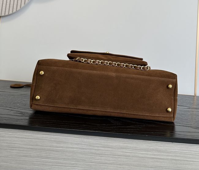 Chanel Shopping Bag Suede AS6483 tan