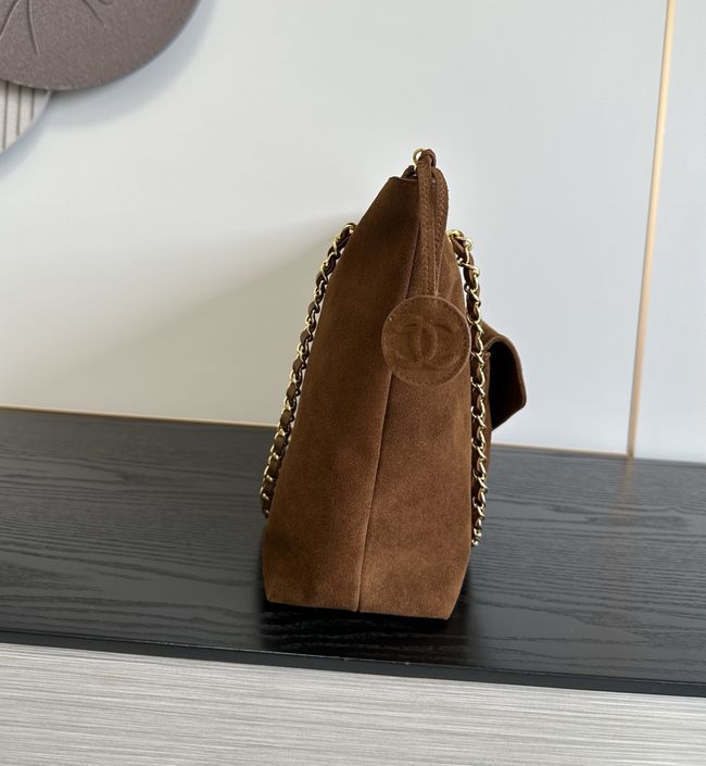 Chanel Shopping Bag Suede AS6483 tan